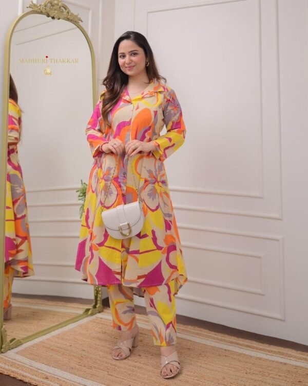 JD Finishing Rayon Printed Co-ord Set For Women Kurta Set New Trending Design Straight Kurta with Pant Cord Dress for Girls Ladies Stylish Latest Casual Wear