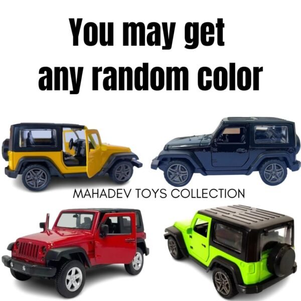 Pullback Thaar car Toy for Kids in diecast Metal, openable Doors, 1:32, Pack of 1. You May GET Any Random COLOR-27