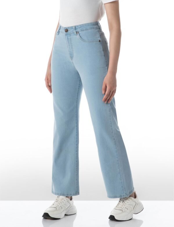 INKD Women's Wide Leg Jeans - High-Rise | Enzyme Wash and Classic 5 Pocket Styling