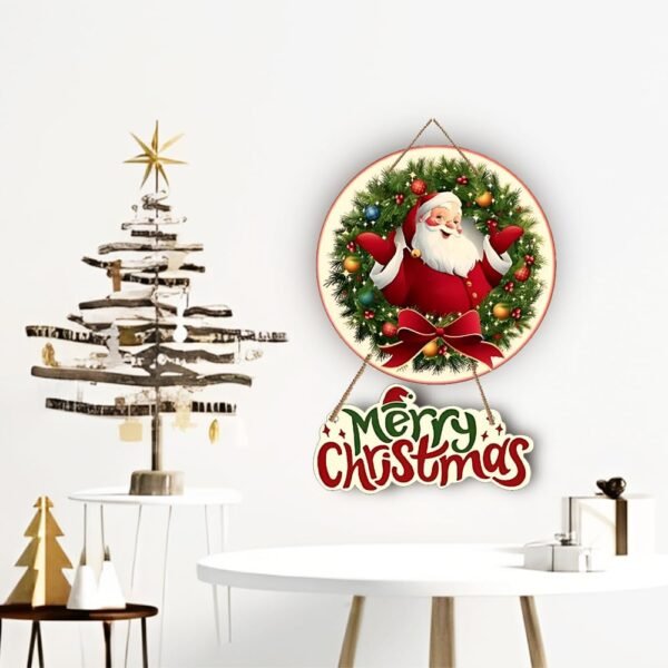 300Sparkles Christmas Decoration Wooden Wall Hanging Ornaments For Home | Living Room | Office | Christmas Party | Church Decoration Xmas Decor CH-04
