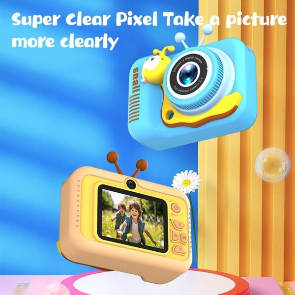 BLiSS HUES Camera Toys with Silicone Cover, Digital Mini Camera for Kids with Video Recording & in-Built Games- 2.0-inch Screen- Toys for 3-12 Year Old Boys Girls- Black
