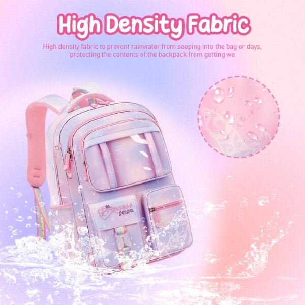 PALAY® School Backpacks for Girls Stylish School Bags for Girls Kids 7-12 Years Old Cartoon Water Resistant Backpack Durable Burden Relief School Bag Children's Day Birthday Gift for Girls