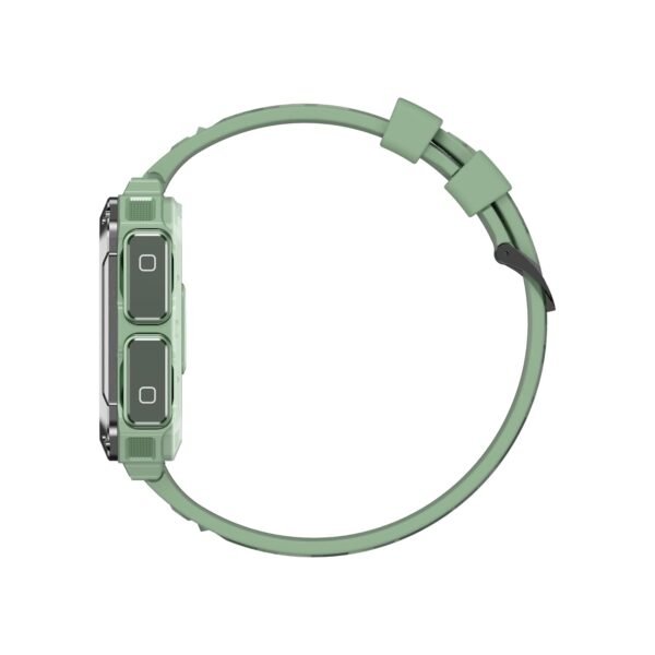 (Refurbished) WatchOut WearPods Smartwatch with Wireless TWS Earbuds, GPS Fitness Tracker, Music Storage, Heart Rate, Always-on HD Display, Best Headphones & Smart Watch (Military Green)