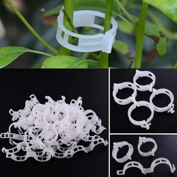 ecofynd 100 Pcs Plant Support Garden Clips, Garden Trellis Clips, Tomato Trellis Clips for Vine, Vegetables, Beans, Fruits, Flower to Grow Upright and Healthier