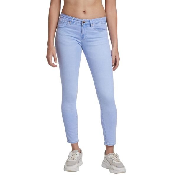 Spykar Women Light Blue Cotton Stretch Slim Fit Regular Length Jeans (Alicia)