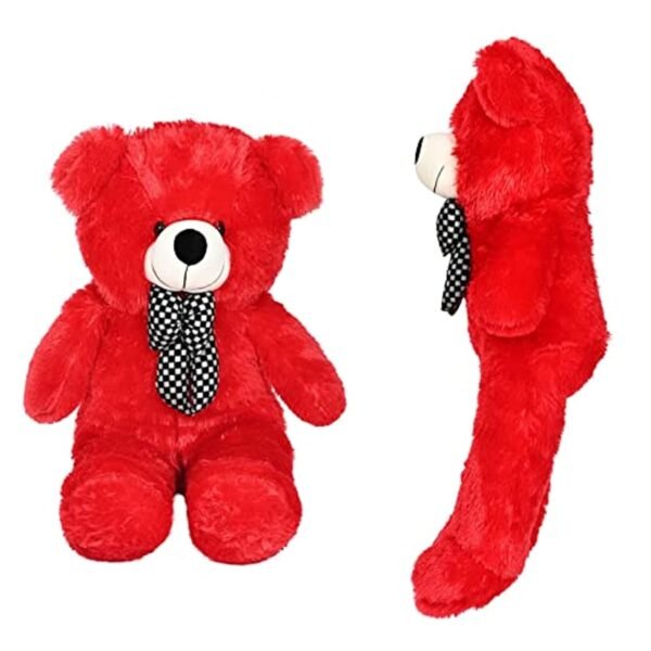 CHIRKUT 2 Feet Lovable Teddy Bear with Neck Bow Tie for Kids, Soft Stuffed Lightweight Huggable Toys for Baby Girls & Boys, Best Gifting Item for Birthday, Wedding, Anniversary(RED)