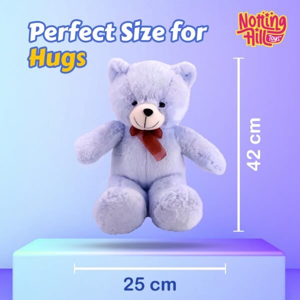 Notting Hill Plush Blue Teddy Bear 42cm for Infants Toddlers and Kids | Soft Lovable Stuffed Toy | Ideal Gift | Safe Fun and BIS-Compliant