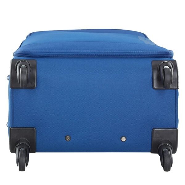 Aristocrat Baleno 69 Cms Polyester Soft Sided Medium Size 4 Spinner Wheels Trolley Bag - Blue