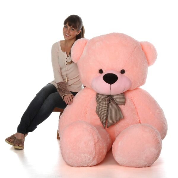 HUG 'n' FEEL SOFT TOYS Teddy Bear 5 feet for Girls, Soft Toys for Kids, Birthday Gift for Girls,Wife,Girlfriend,Husband(Pink, 5 feet)