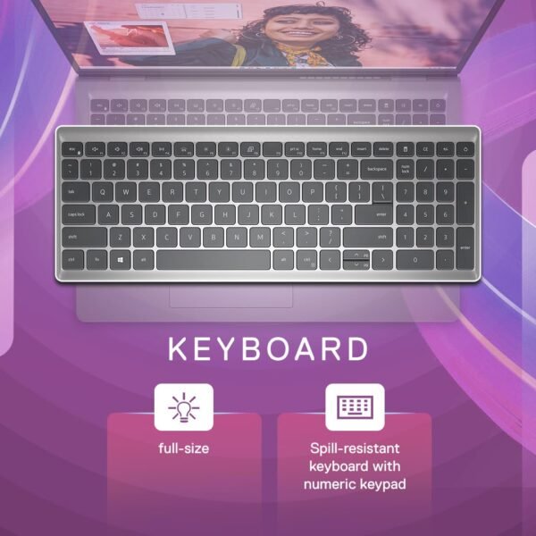 Dell Inspiron 3530 Laptop, 13th Gen Intel Core i5-1334U Processor, 16GB, 512GB SSD, 15.6"(39.62cm) FHD 120Hz 250 nits, Backlit KB, Windows 11 + Mso'21 & 15 Month McAfee, Silver, Thin & Light- 1.62kg