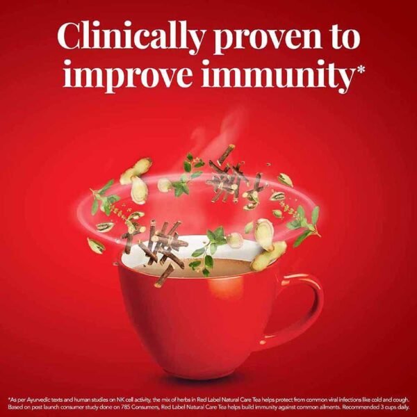 Brooke Bond Red Label Natural Care Tea, With 5 Ayurvedic Ingredients, 500/575 Grams, Black Tea, (Weight May Vary)