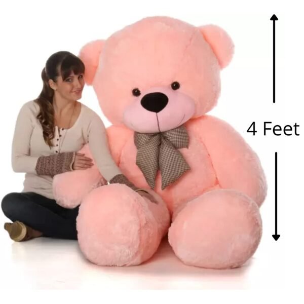 HUG 'n' FEEL SOFT TOYS Teddy Bear 4 feet, Soft Toy, Teddy Bear 4 feet for Girls, Teddy Bear 4 feet for Girls, Soft Toys for Kids, Birthday Gift for Girls,Wife,Girlfriend etc (4 feet, Pink)