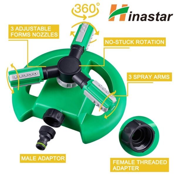 Hinastar Lawn Sprinkler,Automatic Garden Water Sprinkler,Upgrade 360 Degree Rotation Irrigation System with 3600 Square Feet Coverage for Yard,Lawn and Garden(36 Units)