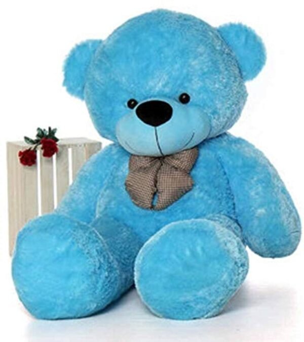 Niku 3 Feet Teddy Bear, Soft Toys for Girls Kids Boys, Lovable Huggable Big Teddy Bear Plushies for Girlfriends/Wife/Kids/Husband - (Blue, 85 cm)