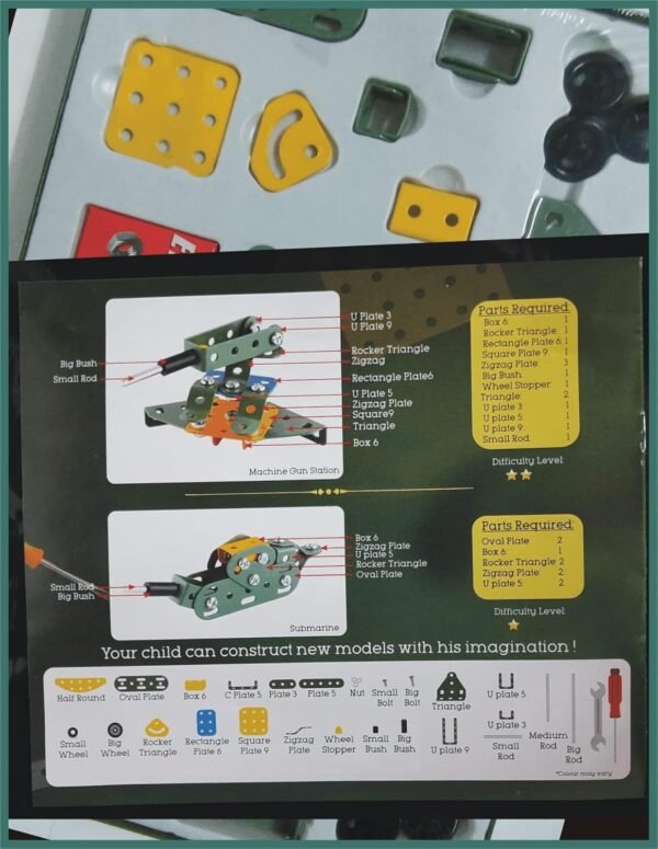 SARTHAM Educational Toys, Building and Construction Set, Battlefield - Age 8 to 12 | Mechanical Toy Set for Kids | Model Building kit | Assembly Toys for 8+ Kids | Multicolor