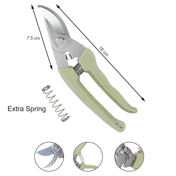 Kraft Seeds by 10CLUB Pruning Shear Cutter - 1 Pc (Bypass Iron Pruner) | All Purpose Garden Tool with Smart Lock | Plant Cutter for Home Garden | Wood Branch Trimmer | Grass Cutting Accessories