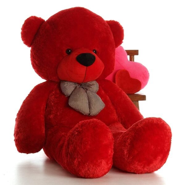 CHIRKUT 2 Feet Lovable Teddy Bear with Neck Bow Tie for Kids, Soft Stuffed Lightweight Huggable Toys for Baby Girls & Boys, Best Gifting Item for Birthday, Wedding, Anniversary(RED)