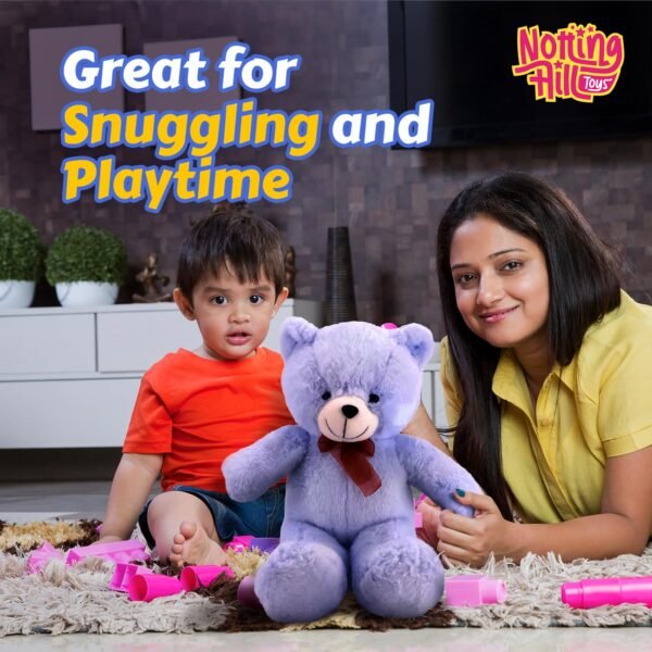 Notting Hill Plush Blue Teddy Bear 42cm for Infants Toddlers and Kids | Soft Lovable Stuffed Toy | Ideal Gift | Safe Fun and BIS-Compliant