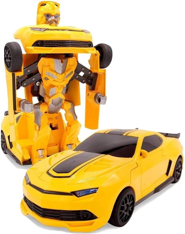 Cable World Plastic Battery Operated Converting Car to Robot, Robot to Car Automatically,Robot Toy, with Light and Sound for Kids Indoor and Outdoor 3 Year, Pack of 1
