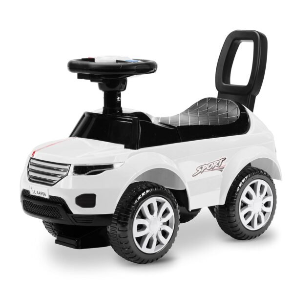 LuvLap Starlight Ride on & Car for Kids with Music & Horn Steering, Push Car for Baby with Backrest, Safety Guard, Under Seat Storage & Big Wheels, Ride on for Kids 1 to 3 Years Upto 25 Kgs (White)