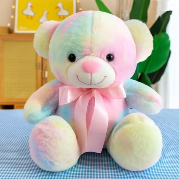 Tinytotem Cute Rainbow Colored Huggable Teddy Bear 30 cm Plushie Soft Toys Kids Stuffed Plush Toy Birthday Gift for Baby Boys and Girls Kids Best Valentine Gift