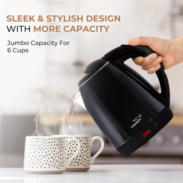 V-Guard VKP15 Prime 1.5 Litre Electric Kettle for hot water | Double Wall with Cool Touch Body | 2 Year Coverage By V-Guard |1500 Watt