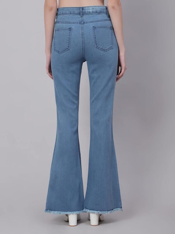 KOTTY Womens Cotton Lycra Blend Bootleg Fit High Rise Jeans
