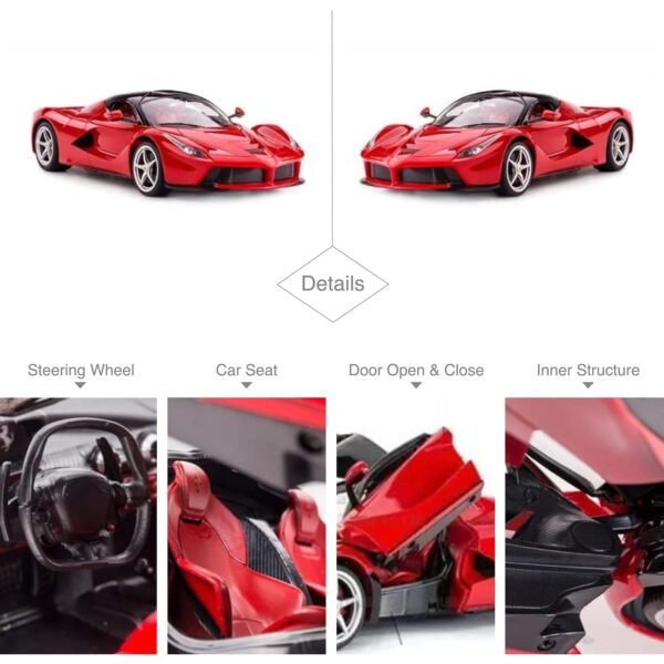 FAMOUS QUALITY Big Size Remote Controlled Sports Racer Car Toy for Kids with Openable Doors and LED Lights and Sound High Speed RC Car for Boys