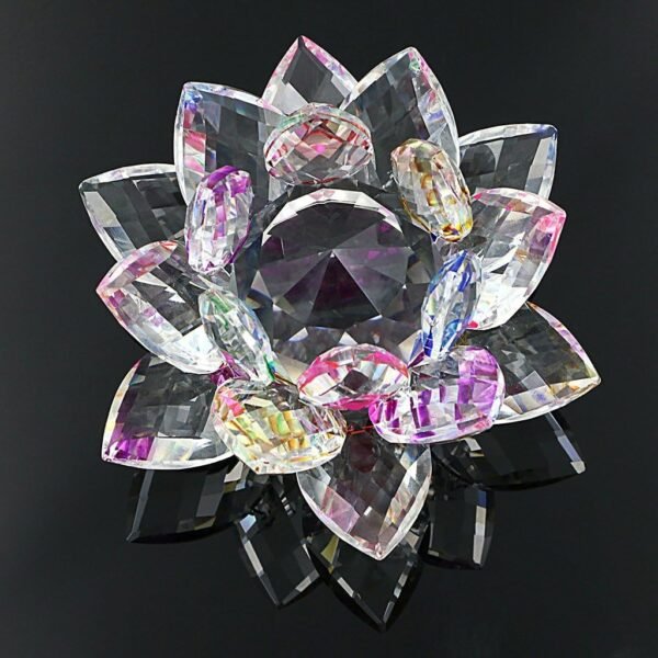 PARADIGM PICTURES Home Decor Items Positive Energy fengshui Crystal Lotus Flower (8.5 X 8.5 X 5 CM)