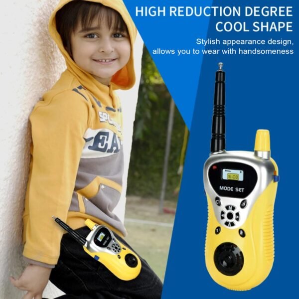 VGRASSP Walkie Talkie Toys for Kids 2 Way Radio Toy for 3-12 Year Old Boys Girls, Up to 20 Meter Outdoor Range Yellow
