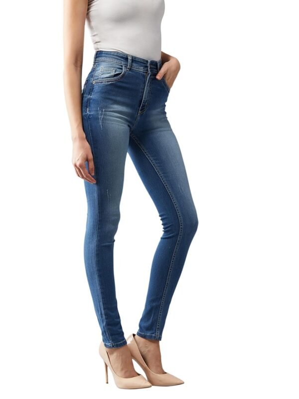Dolce Crudo Women's Skinny Fit High Rise Regular Length Stretchable Denim Jeans