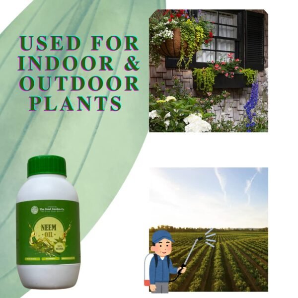 The Good Garden Co.Water Soluble Neem Oil for Plant 250ML 100% Pure Natural Pest Repellent for Organic Farming and Gardening