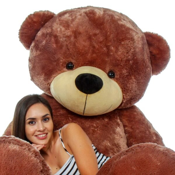 ToYBULK Real Giant Teddy Bear, 7 Feet Tall Chocolate Teddy Bear, 84 Inches Soft Toys (with 30cm Heart Free) (7 Feet, Chocolate)