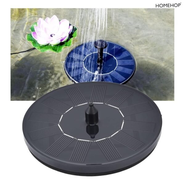 Homehop Solar Fountain For Garden Decorative Waterfall Sprinkler Floating Pump For Home Outdoor, Pond, Aquarium, and Pool With 8 Nozzles (ABS)