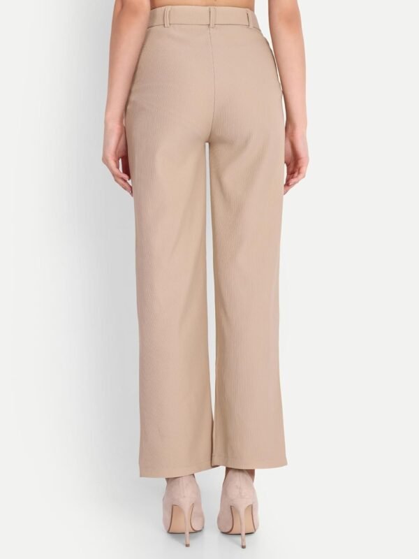 Elendra Women's Slim Fit Cotton Blend Trousers Wide Leg Bootcut Trousers