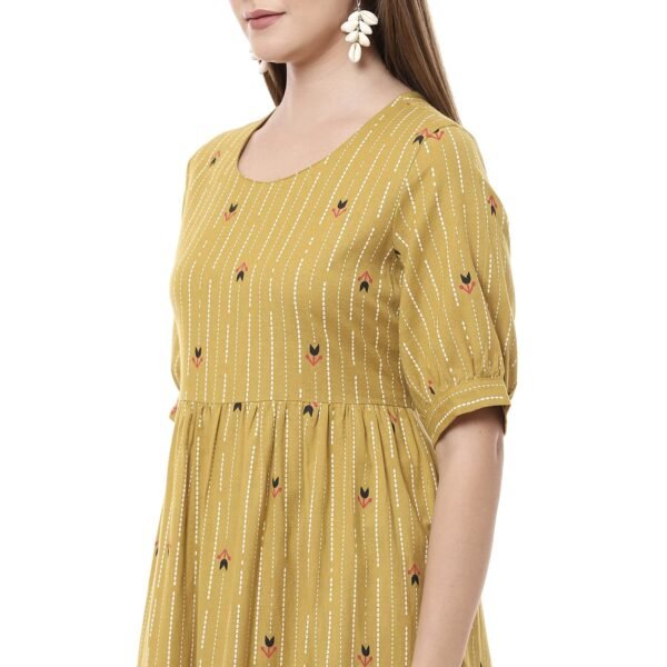 Rangriti Women's Cotton Fit and Flare Knee-Length Dress