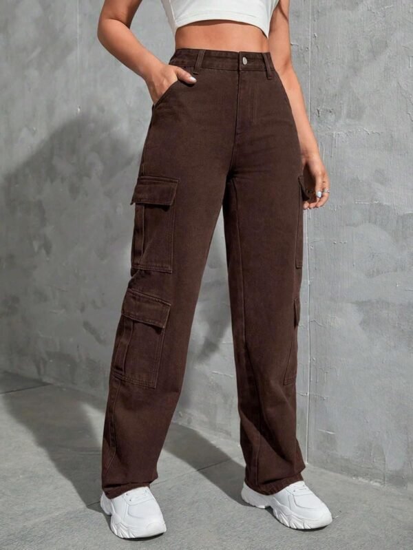 TAGAS Women's Tall Flap Pocket Side Cargo Jeans ||Straight Leg Long Jeans || Jeans for Women ||Perfect for Casual Fashion || Women Pent ||WDJ-4