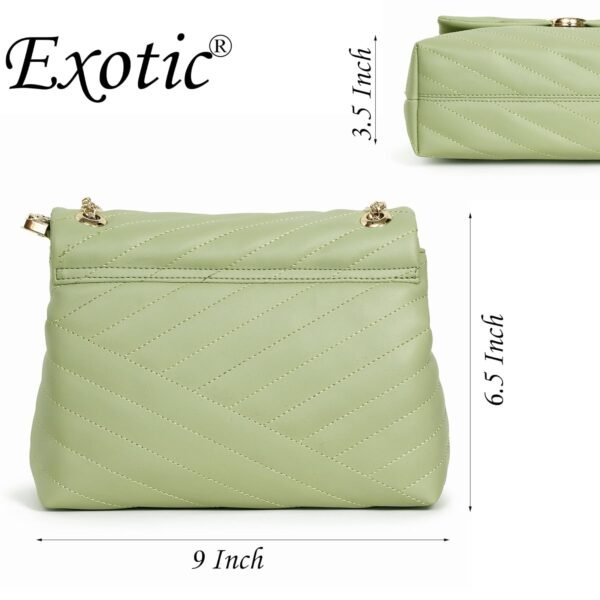 EXOTIC Women stich quilted sling bag