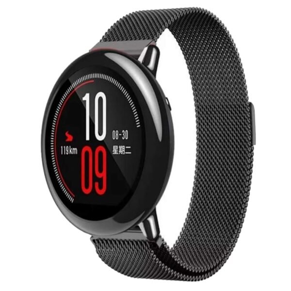 ACM Watch Strap Magnetic Loop 22mm Compatible with Fossil Gen 5 Garrett Hr Smartwatch Luxury Metal Chain Band Black