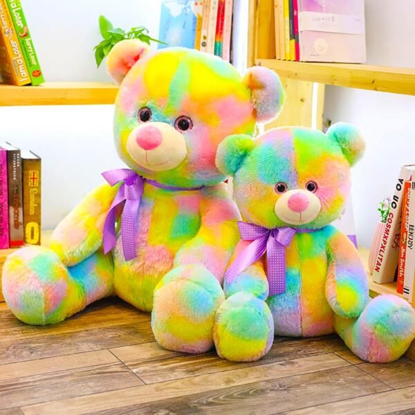 Multicolored Rainbow Teddy Bear 30cm - Super Soft Plush Toy for Kids