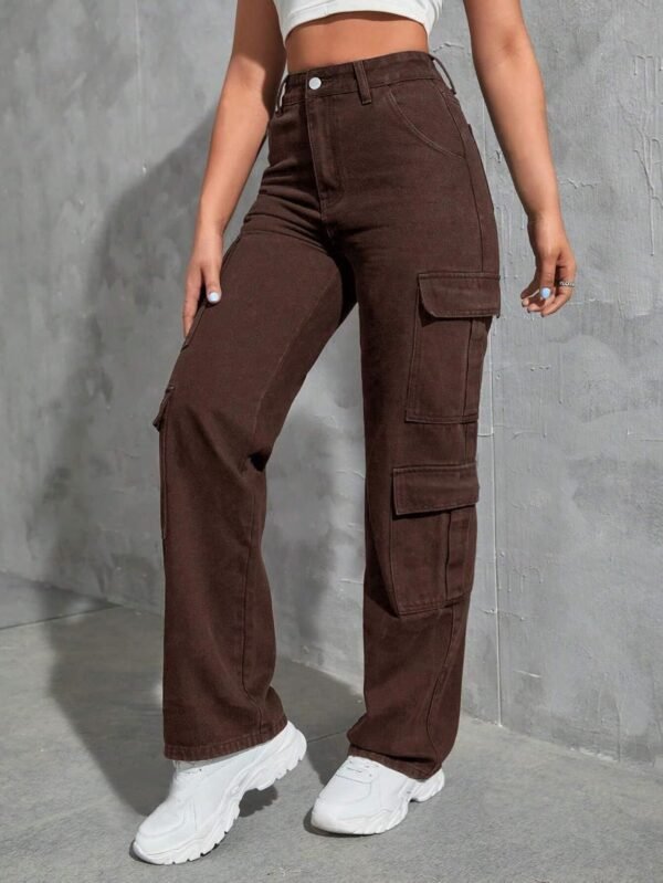 TAGAS Women's Tall Flap Pocket Side Cargo Jeans ||Straight Leg Long Jeans || Jeans for Women ||Perfect for Casual Fashion || Women Pent ||WDJ-4