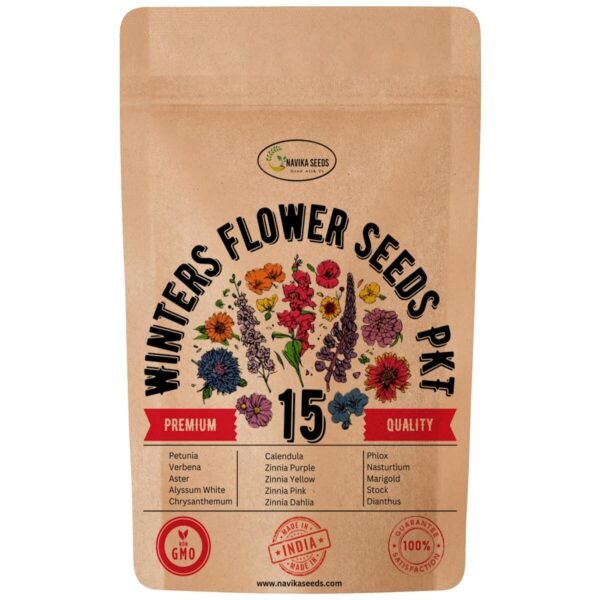 15 Pack Combo Flower Seeds for Your Home Garden | Winter | All-Season Varieties, Perfect for Indian Winters |