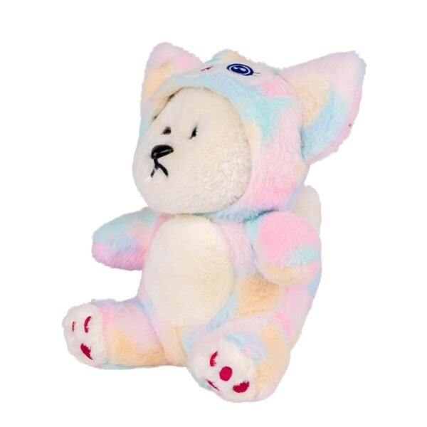 Storescent Stuffed Animal Cute Plush Toy - Hugging Plush Squishy Pillow Toy Gifts (Hooded Bear 30cm- Rainbow)