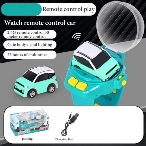 PRIME DEALS Mini Remote Control Car Watch Toys Cartoon Rc Watch Racing Car Cute Watch Car Toy Cartoon Rc Car Gift For Kids,Multicolor