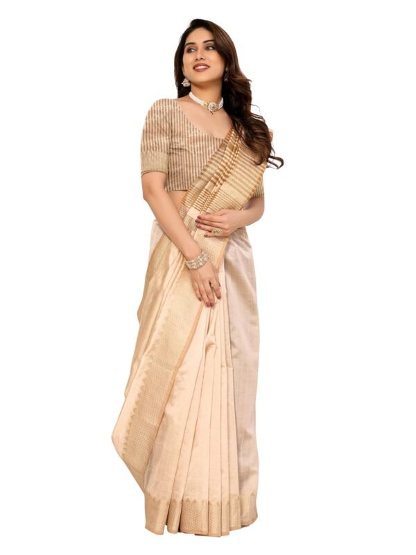 Sidhidata Women's Assam Silk Saree With Unstitched Blouse Piecee (Assam Silk)