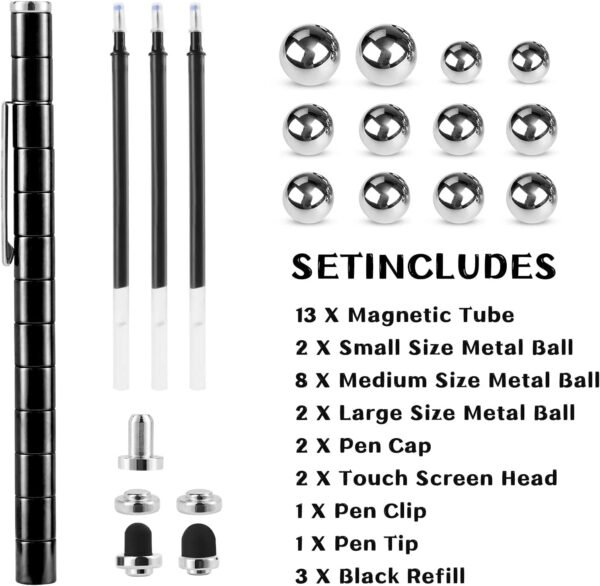 Magnetic Pen, Fidget Pen, Decompression Magnetic Toy Pen, Gift for Teenage Boys, Best Gift for 8-12 Years Old, Novelty Toy Gift for Kids or Friends