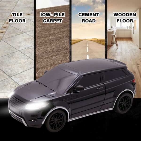 Wembley RC Car Rechargeable Remote Control Car for Kids Mini 1:24 Scale High Speed Racing Car - Black