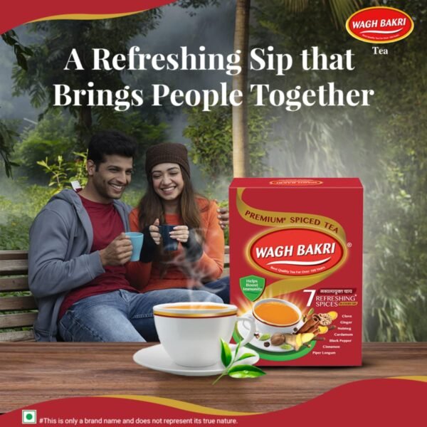 Wagh Bakri Premium Spiced Tea | With 7 Refreshing Spices |250 Gram, Black Tea