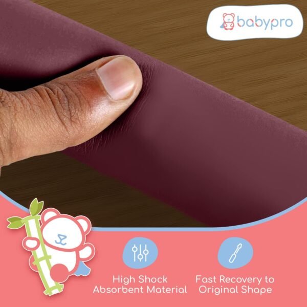BabyPro BabyProofing Edge Guard (12mm, Pack of 1) with Strong Adhesive Tape by Certified Professional Childproofer, 2 Meter Long for Furniture Corner, Bed, Table Corners, for Child Safety (Brown)