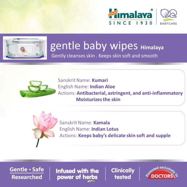 Himalaya Herbals Babycare Gift Pack & Himalaya Gentle Baby Wipes, 72 Wipes